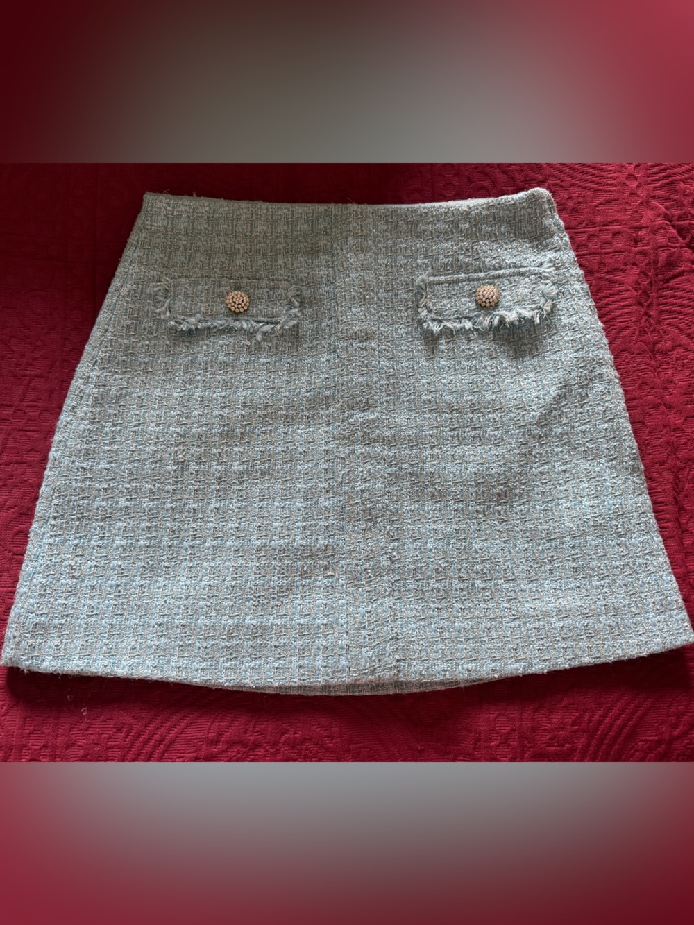 GUESS Tweed Skirt in Light Blue